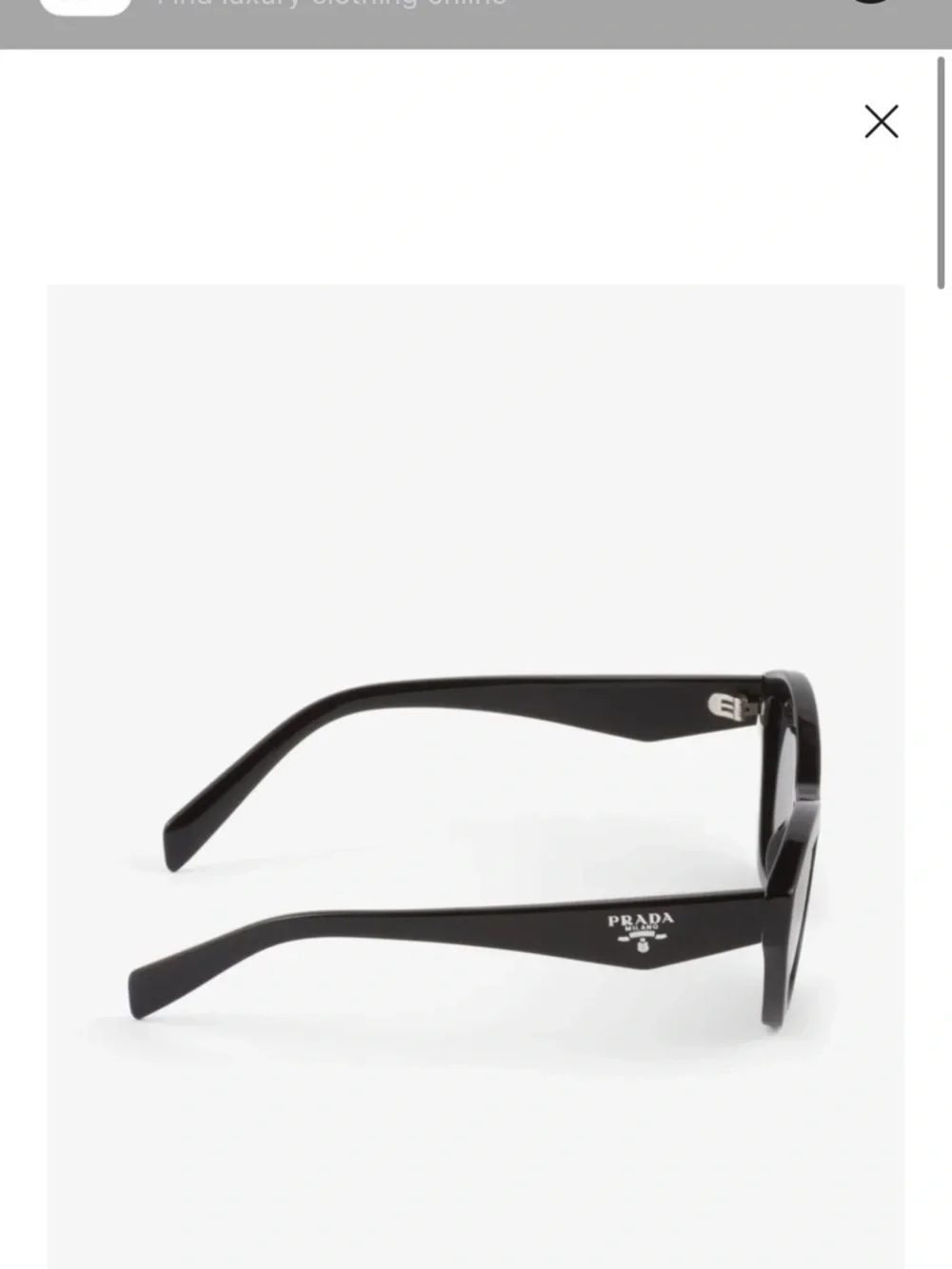 Prada Women's Black Cat-Eye Sunglasses